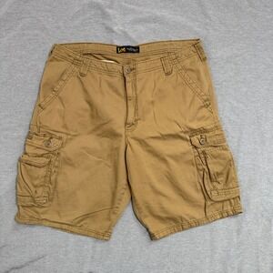 Lee Cargo Shorts Cotton Twill Utility Pockets Outdoor Hiking Khaki 38